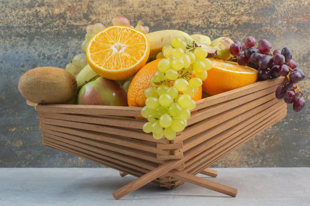 bunch-various-fruits-big-wooden-bowl-high-quality-photo