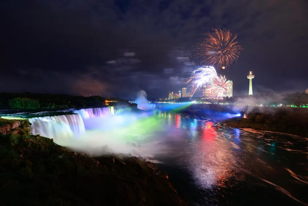 niagara-falls-lit-night-by-colorful-lights-with-fireworks