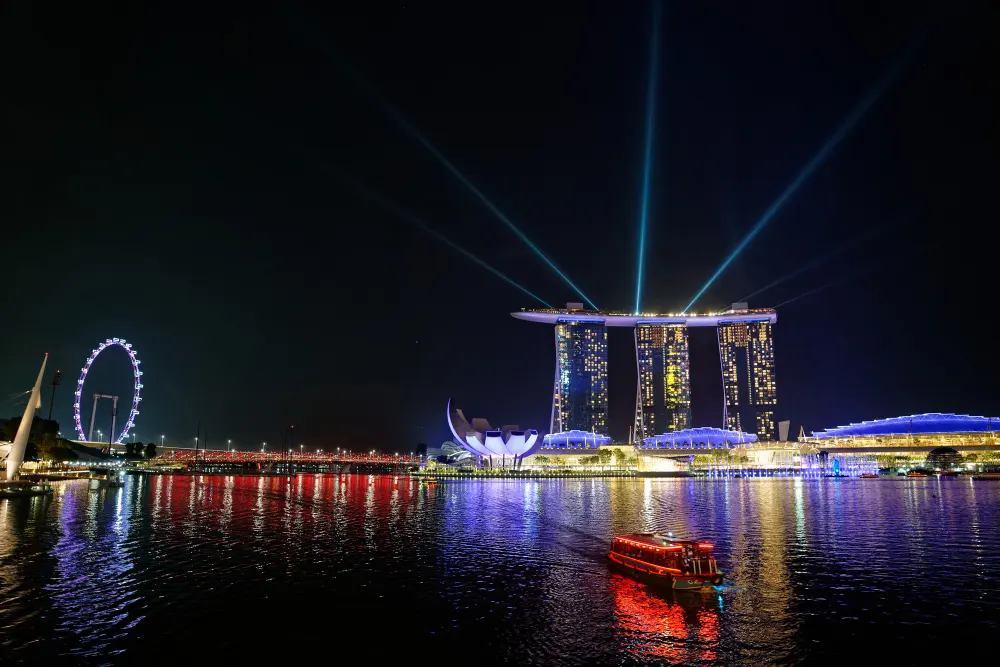 beautiful-shot-of-city-in-light-at-nighttime