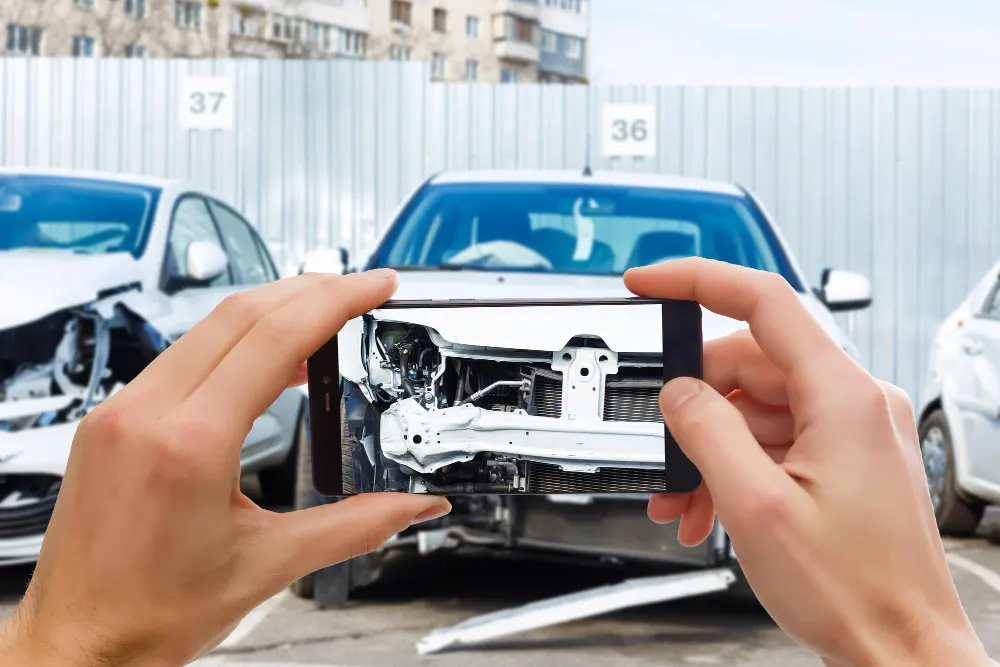 man-photographing-his-vehicle-with-damages