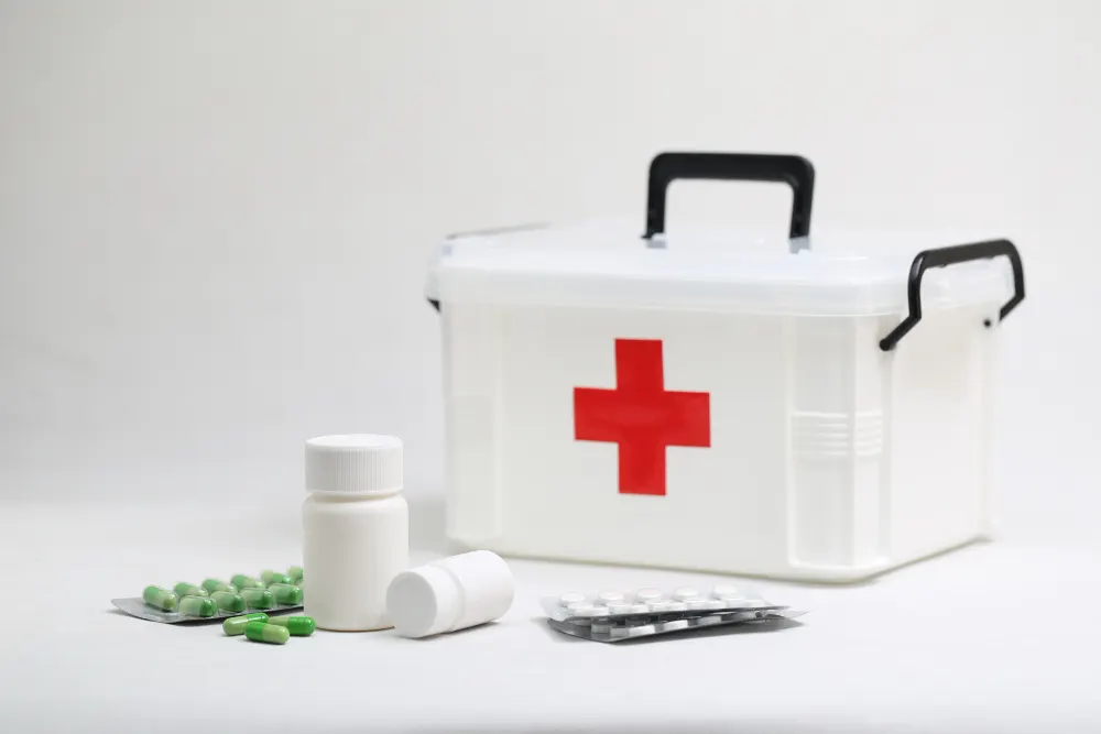 medicine-bottles-and-home-medical-kit