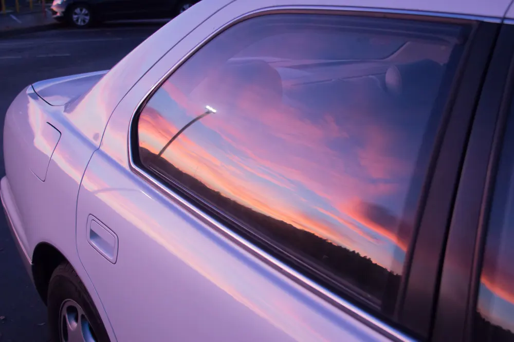 sunset-reflect-on-a-car-mirror