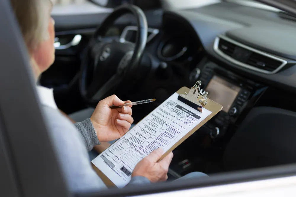 writing-woman-in-the-car