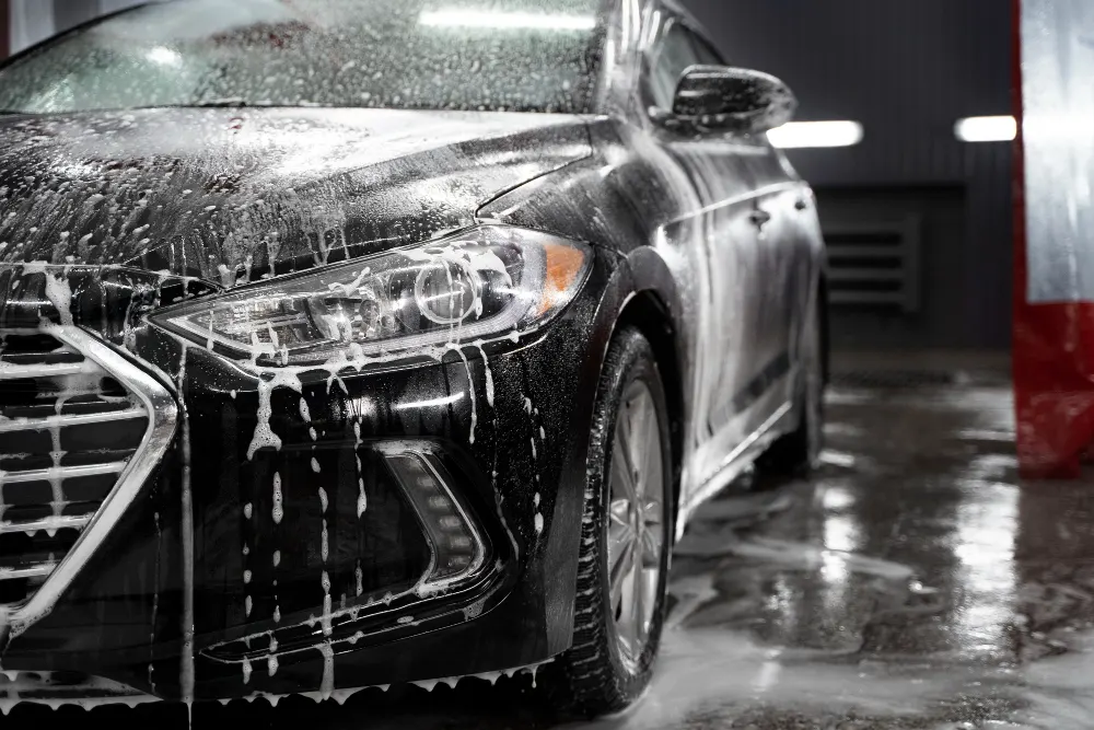 beautiful-car-at-washing-service