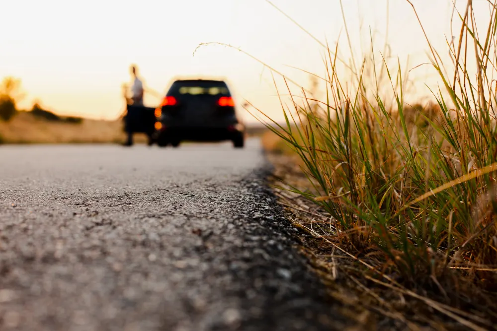 black-car-on-road