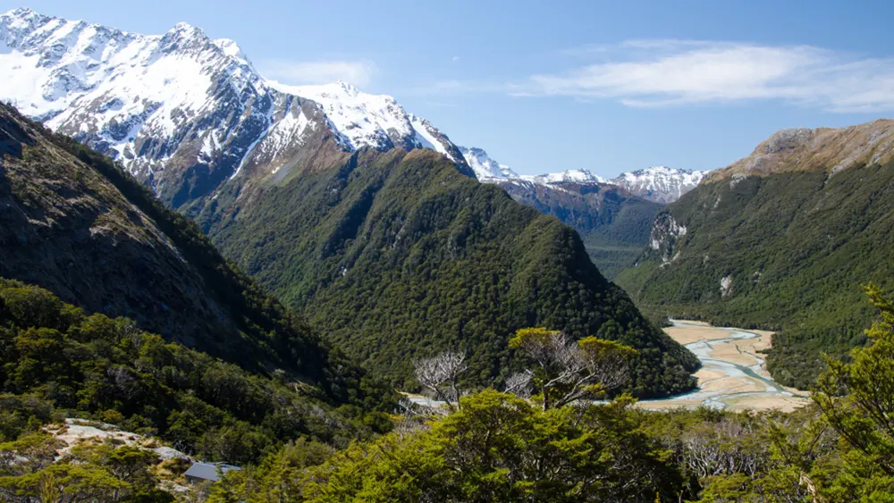 Closeup-shot-of-snowy-mountain-in-New-Zealand