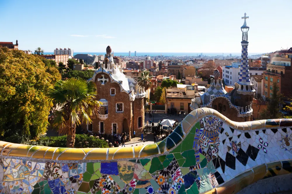 View-of-park-guell-in-winter-Barcelona