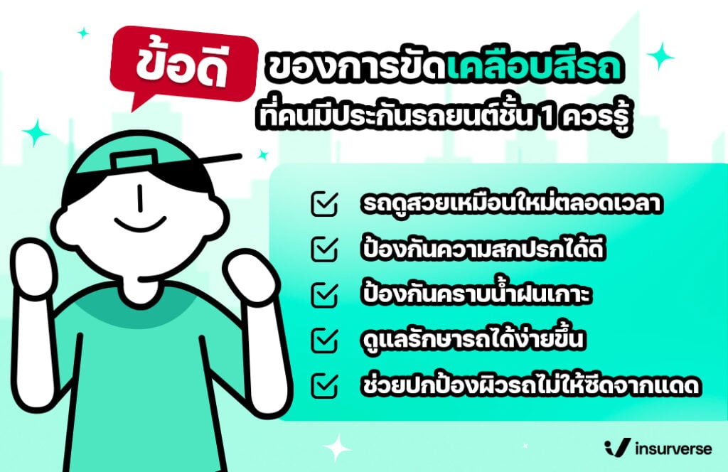 ข้อดีของการขัดเคลือบสีรถ ที่คนมีประกันรถยนต์ชั้น 1 ควรรู้