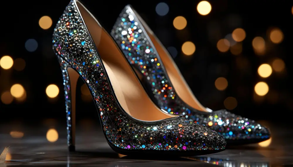 Shiny-high-heels-fashion-glamour- elegance-luxury-clothing-pair-femininity