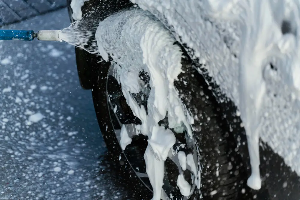 woman-washing-her-car-outdoors