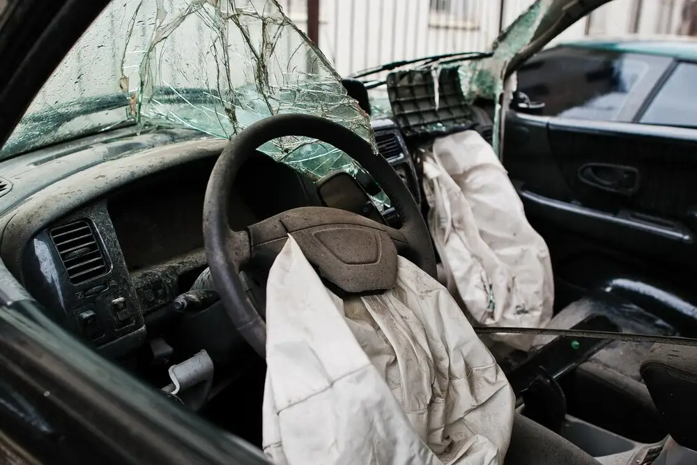 Car-after-accident-with-airbag-after-crash