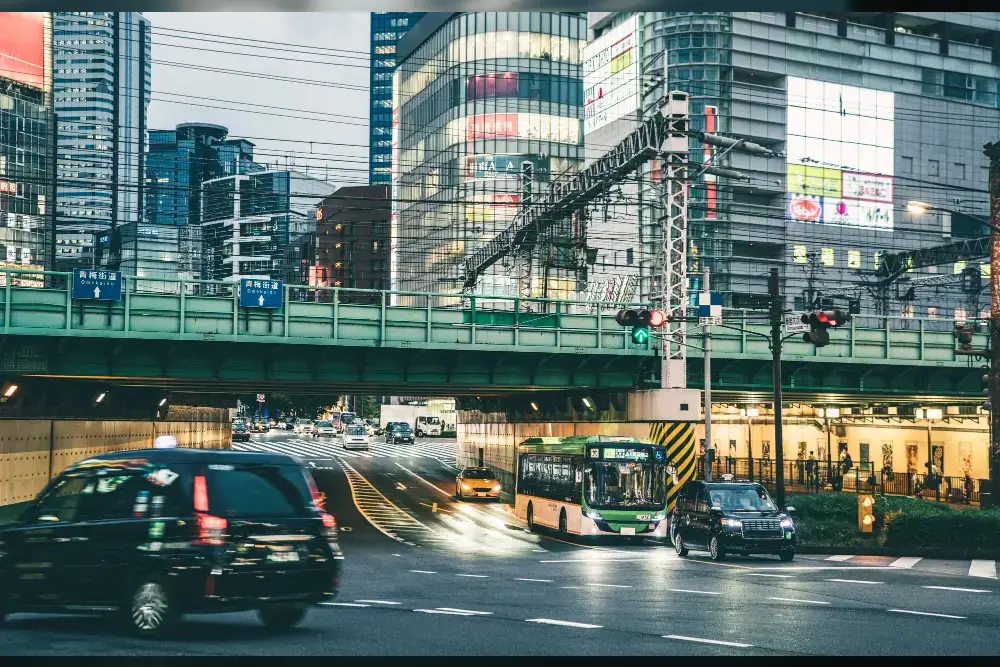 City-on-a-gloomy-day-with-traffic-and-light