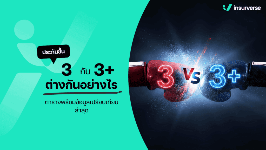 ประกันชั้น 3 กับ 3+ ต่างกันอย่างไร